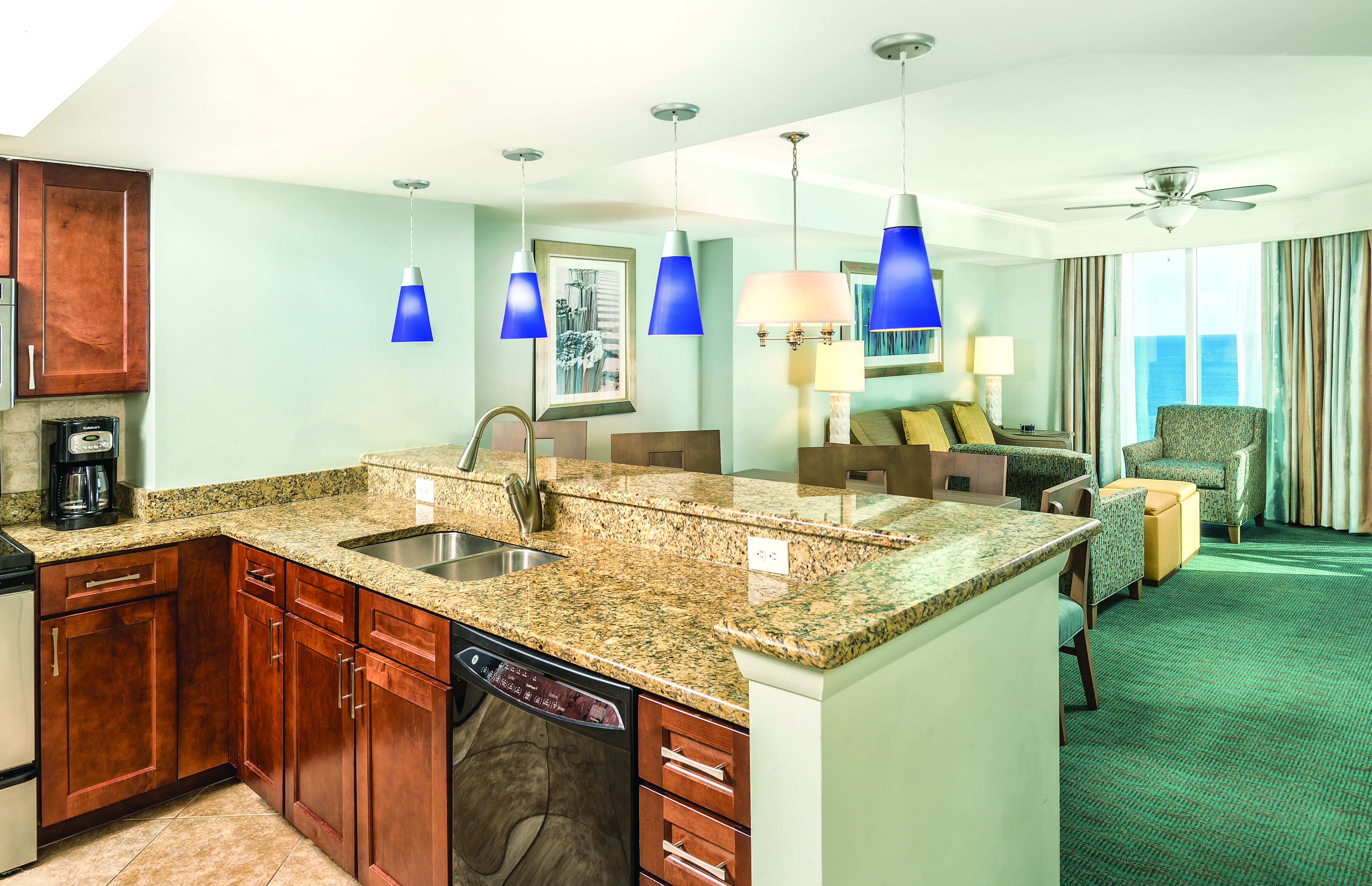 Guest room at the Club Wyndham Towers on the Grove at North Myrtle in North Myrtle Beach, South Carolina